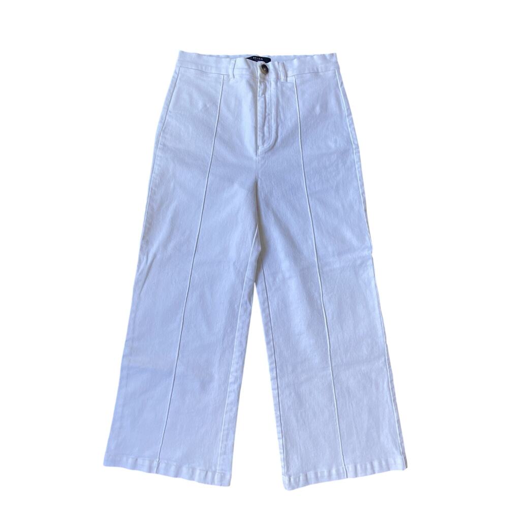 Brass Clothing Wide-Leg Sailor Pant Jeans Women Sz 10 White High Waist